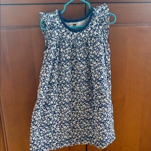 Tea Collection Navy and White Floral Sleeveless Dress